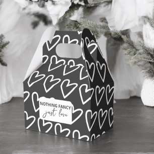 Nothing Fancy Just Love Heart Pattern Wedding Favour Box