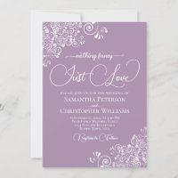 Nothing Fancy Just Love Lavender Purple Wedding