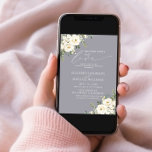 Nothing Fancy Just Love Light Grey Floral Wedding Invitation<br><div class="desc">Create the perfect invitation for a casual wedding, or after-elopement reception celebration, with this modern, trendy, eucalyptus and white watercolor florals, hand lettered script typography, over a light grey background. Contact designer for matching products. Thank you sooo much for supporting our small business, we really appreciate it! We are so...</div>