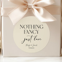 Nothing Fancy Just Love Minimalist Casual Wedding
