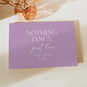Nothing Fancy Just Love Minimalist Casual Wedding Guest Book