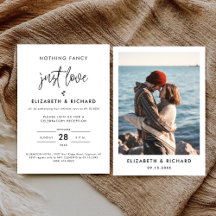 Nothing Fancy Just Love Minimalist Casual Wedding