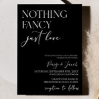 Nothing Fancy Just Love Minimalist Casual Wedding