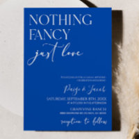 Nothing Fancy Just Love Minimalist Casual Wedding