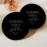 Nothing Fancy Just Love Minimalist Casual Wedding Paper Plate<br><div class="desc">This is a Nothing Fancy Just Love Minimalist Casual Wedding Paper Plates!</div>