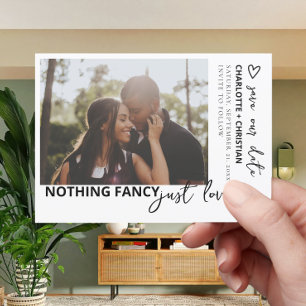 Nothing Fancy Just Love Minimalist Save The Date