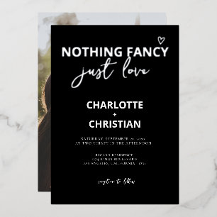 Nothing Fancy Just Love Minimalist Wedding