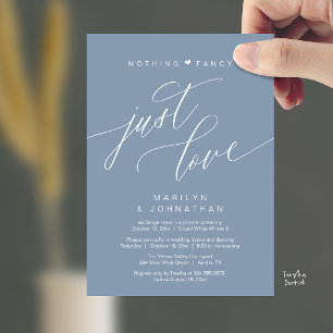 Nothing Fancy Just Love Minimalist Wedding Dinner Invitation