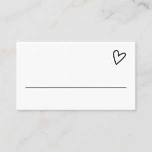 Nothing Fancy Just Love Minimalist Wedding Place Card
