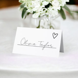 Nothing Fancy Just Love Minimalist Wedding Place Card