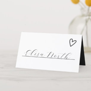 Nothing Fancy Just Love Minimalist Wedding Place Card