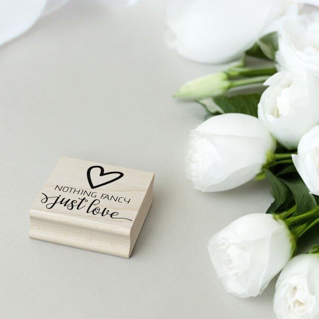 Nothing Fancy Just Love Minimalist Wedding Rubber Stamp (Nothing Fancy Just Love Minimalist Wedding Rubber Stamp from Ricaso. )