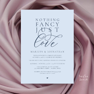 Nothing Fancy Just Love, Modern Reception Dinner Invitation
