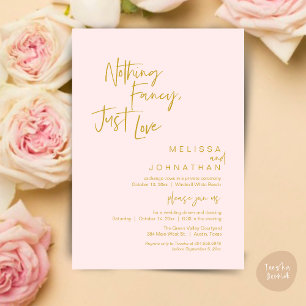 Nothing Fancy Just Love, Modern Wedding Dinner Invitation