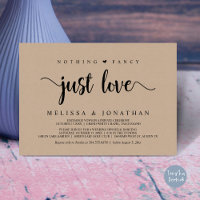Nothing Fancy Just Love, Modern Wedding Elopement