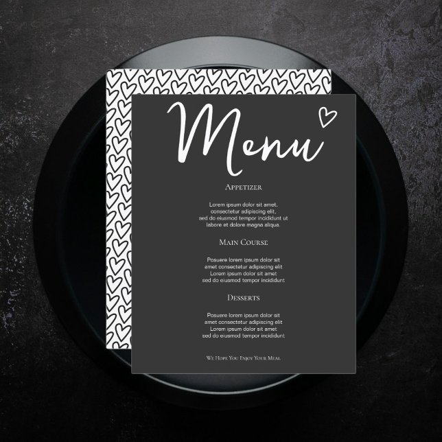 Nothing Fancy Just Love Personalised Wedding Menu (Nothing Fancy Just Love Personalized Wedding Menus from Ricaso. Easy add your own custom menu)