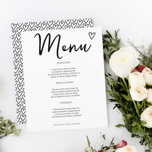 Nothing Fancy Just Love Personalised Wedding Menu