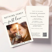 Nothing Fancy Just Love Photo QR Code Wedding