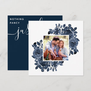 Nothing Fancy Just Love Photo Roses Wedding Invitation