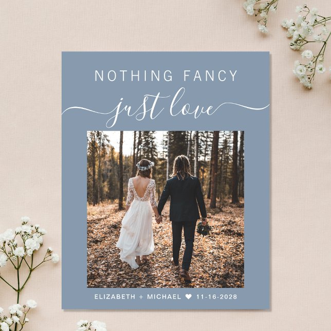 Nothing Fancy Just Love Photo Wedding Reception (An affordable invitation without compromising on quality or design)