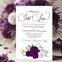 Nothing Fancy Just Love Purple Boho Roses Wedding
