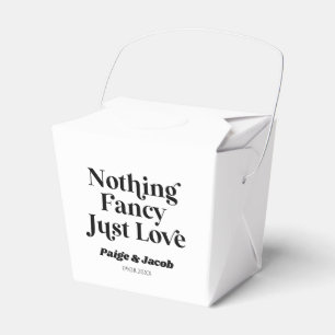 Nothing Fancy Just Love Retro Casual Wedding Favour Box