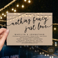 Nothing Fancy, Just Love, Rustic Wedding Dinner