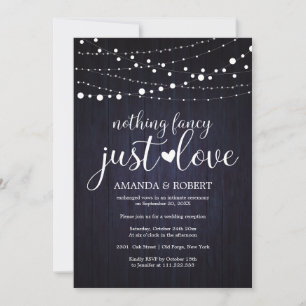 Nothing Fancy Just Love Rustic Wedding Invitations