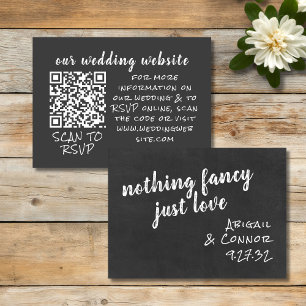 Nothing Fancy Just Love Simple Casual Chalkboard  Enclosure Card