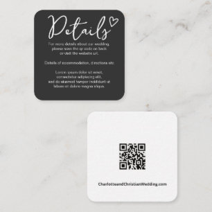 Nothing Fancy Just Love Simple QR Code Enclosure Card