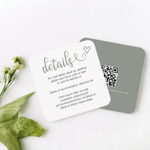 Nothing Fancy Just Love Simple QR Code Enclosure Card