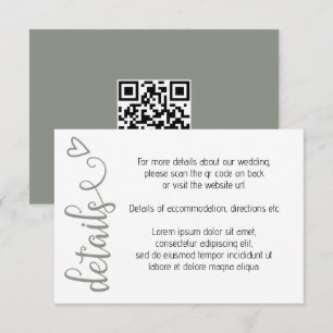 Nothing Fancy Just Love Simple QR Code Enclosure Card