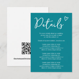 Nothing Fancy Just Love Simple QR Code Retro 70s Enclosure Card