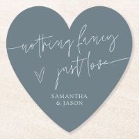 Nothing Fancy Just Love Slate Blue Wedding