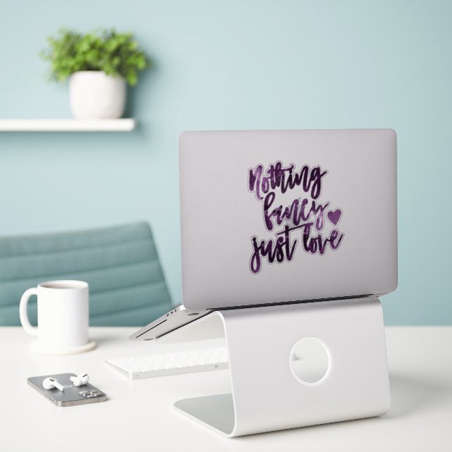 Nothing Fancy Just Love | Violet Purple Wedding (Laptop On Desk)