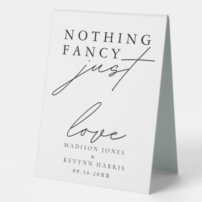 Nothing Fancy Just Love Wedding   (Front)