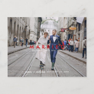 Nothing Fancy Just Love Wedding Announcement