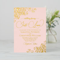 Nothing Fancy Just Love Wedding Blush Pink & Gold