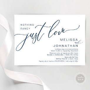 Nothing Fancy Just Love, Wedding Elopement Brunch Invitation