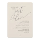 Nothing Fancy, Just Love, Wedding Elopement Party