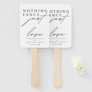 Nothing Fancy Just Love Wedding   Hand Fan