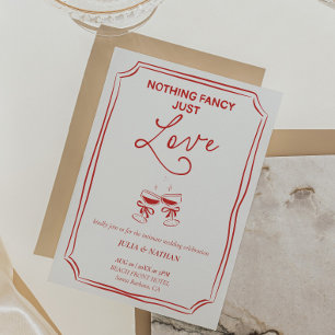 Nothing Fancy Just Love Wedding Invitation