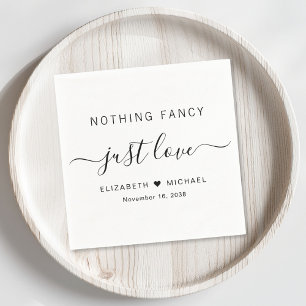 Nothing Fancy Just Love Wedding Napkin