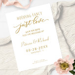 Nothing Fancy Just Love Wedding Save The Date Postcard<br><div class="desc">Nothing Fancy Just Love Wedding Save The Date Postcard</div>