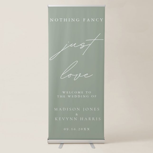 Nothing Fancy Just Love Wedding Sign (Front)