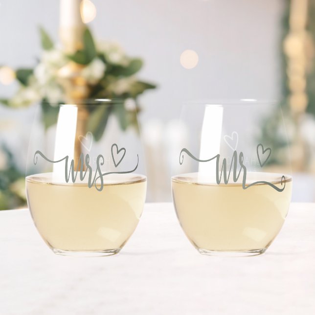 Nothing Fancy Just Love Wedding Stemless Wine Glass (Insitu (Wedding))