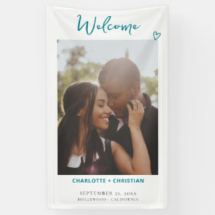 Nothing Fancy Just Love Welcome Wedding Banner