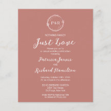 Nothing Fancy Monogram Budget Wedding Invitations