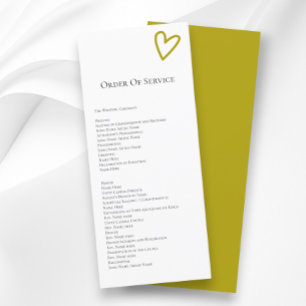 Nothing Fancy Order of Service Colourful Program Invitation