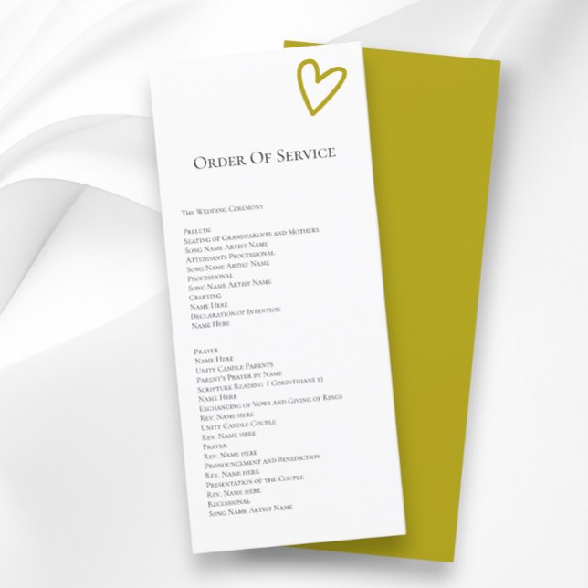 Nothing Fancy Order of Service Colourful Program Invitation (Nothing Fancy Order of Service Colorful Programs from Ricaso. Retro wedding colors, others available)